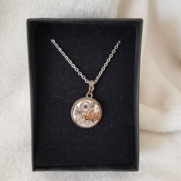 Steam Punk Artisan Necklace Watch Parts - Picture 3 of 7